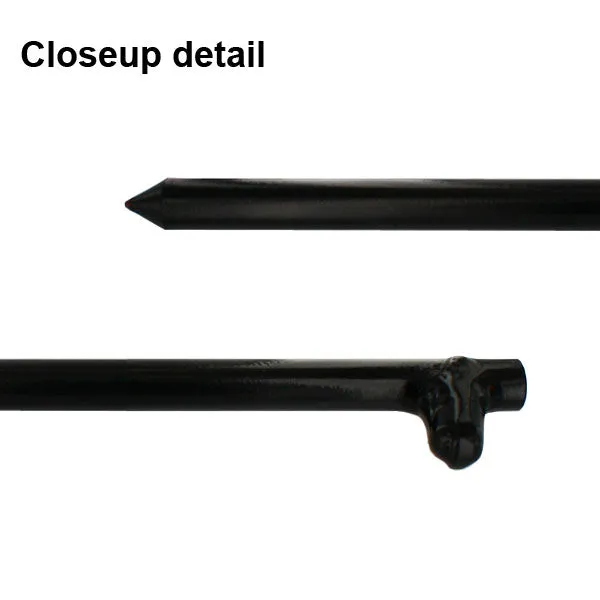 5/8" x  12" Tent Stake - Hot Forged Tent Pin - Black