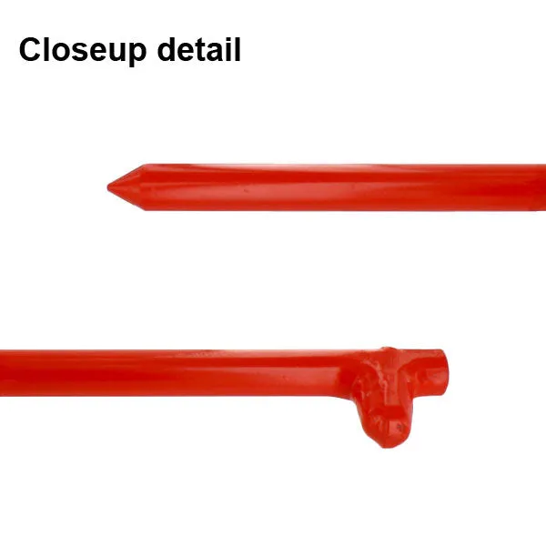 5/8" x  12" Tent Stake - Hot Forged Tent Pin - Orange