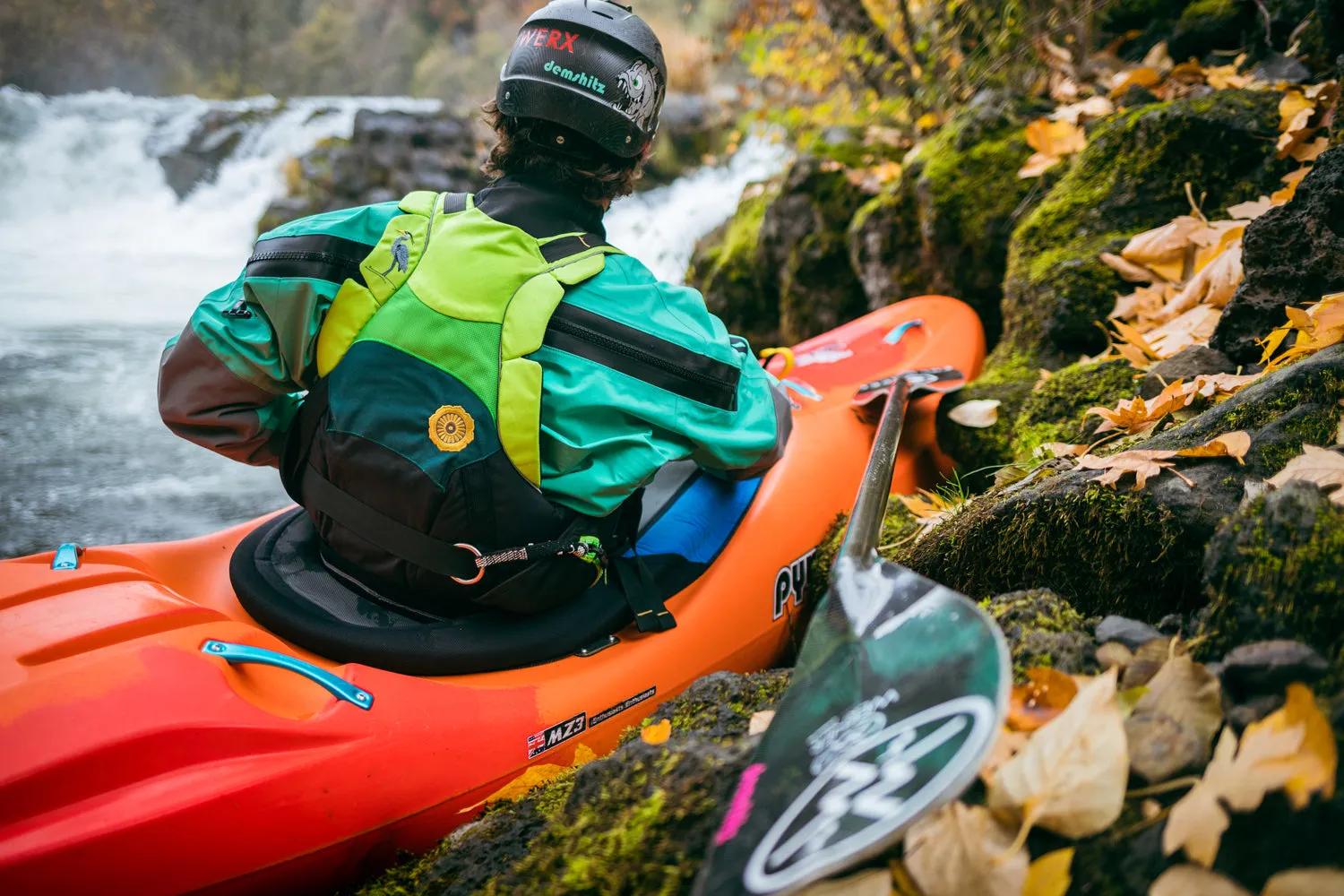 Astral Green Jacket - Fire Orange