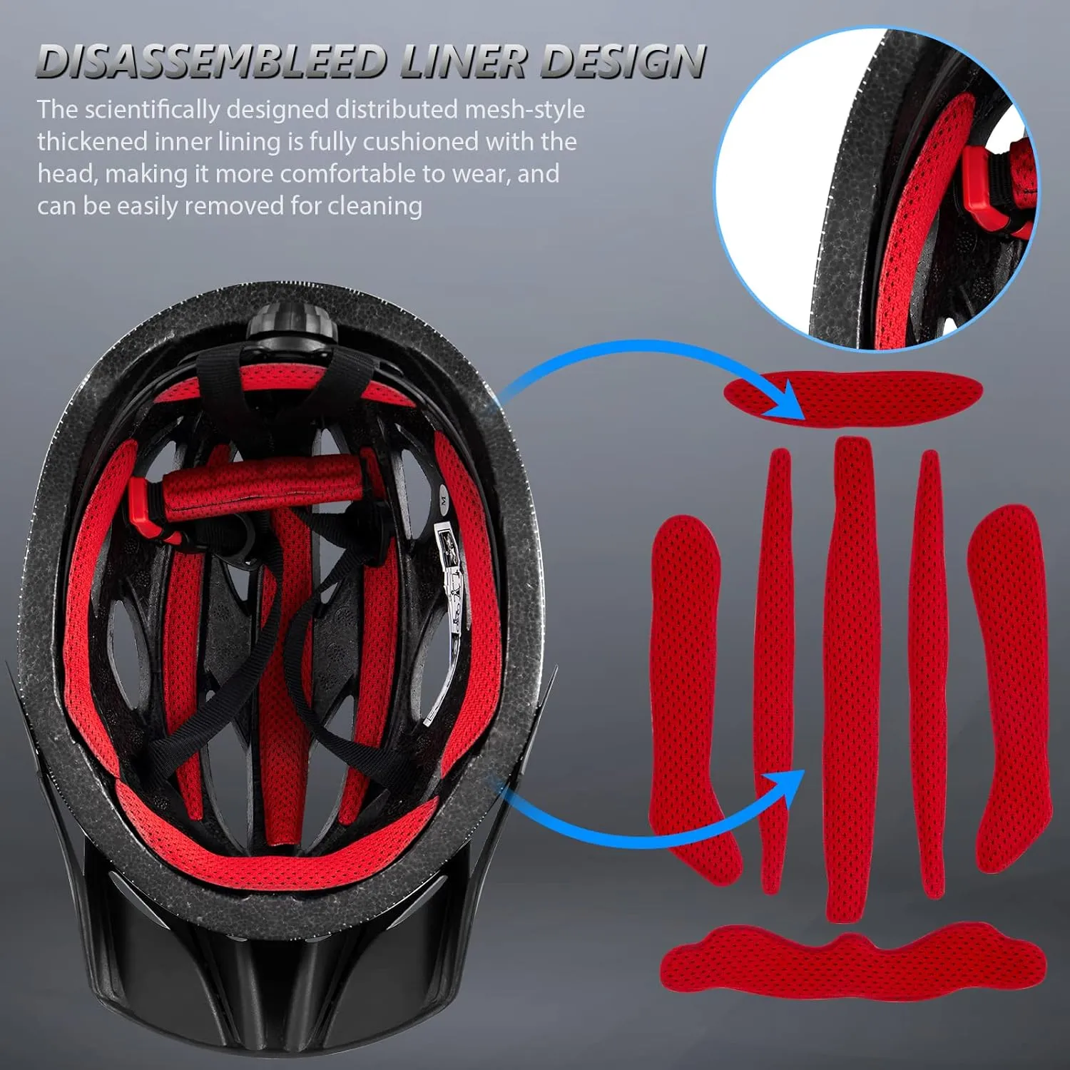 Bike Helmets for Men - Women Bicycle Helmet Adult - Certified Lightweight Comfort Adjustable Cycling Helmet with Detachable Visor for Mountain Road Biker