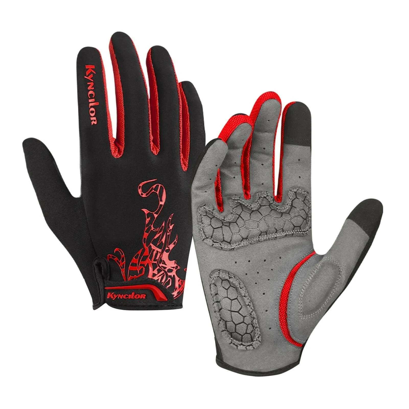 Cycling Gloves Men Women Padded Touchscreen Sweat-Absorbing Breathable Gloves for Hiking Climbing