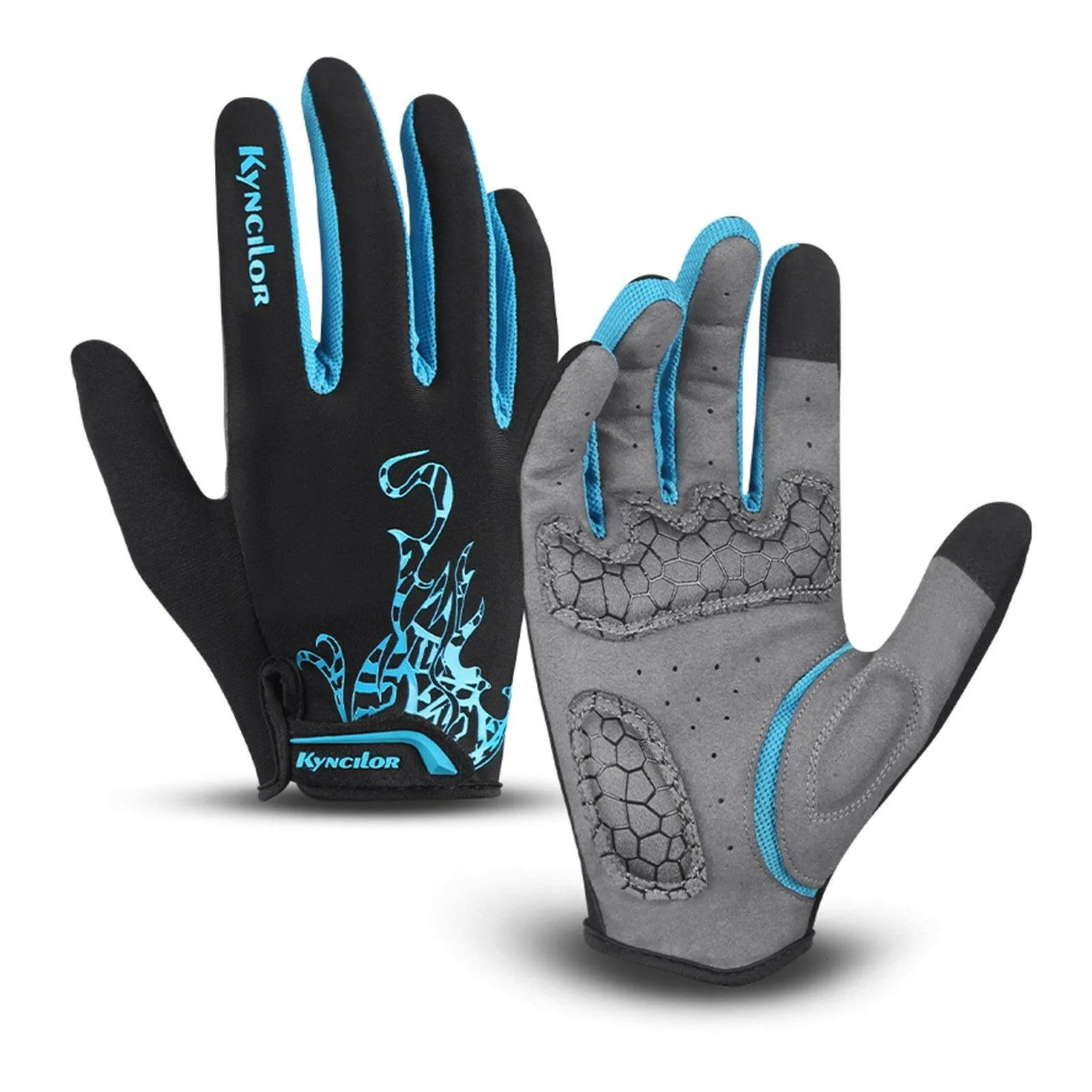 Cycling Gloves Men Women Padded Touchscreen Sweat-Absorbing Breathable Gloves for Hiking Climbing