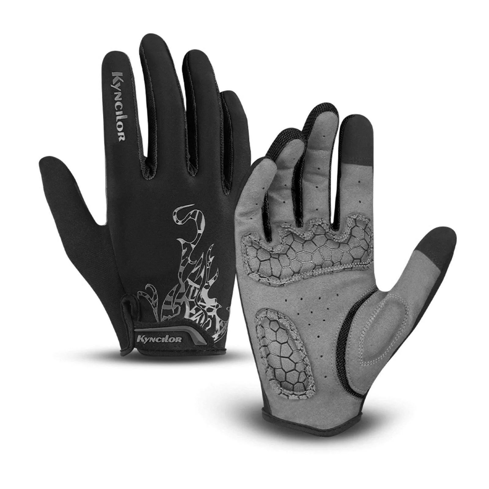 Cycling Gloves Men Women Padded Touchscreen Sweat-Absorbing Breathable Gloves for Hiking Climbing