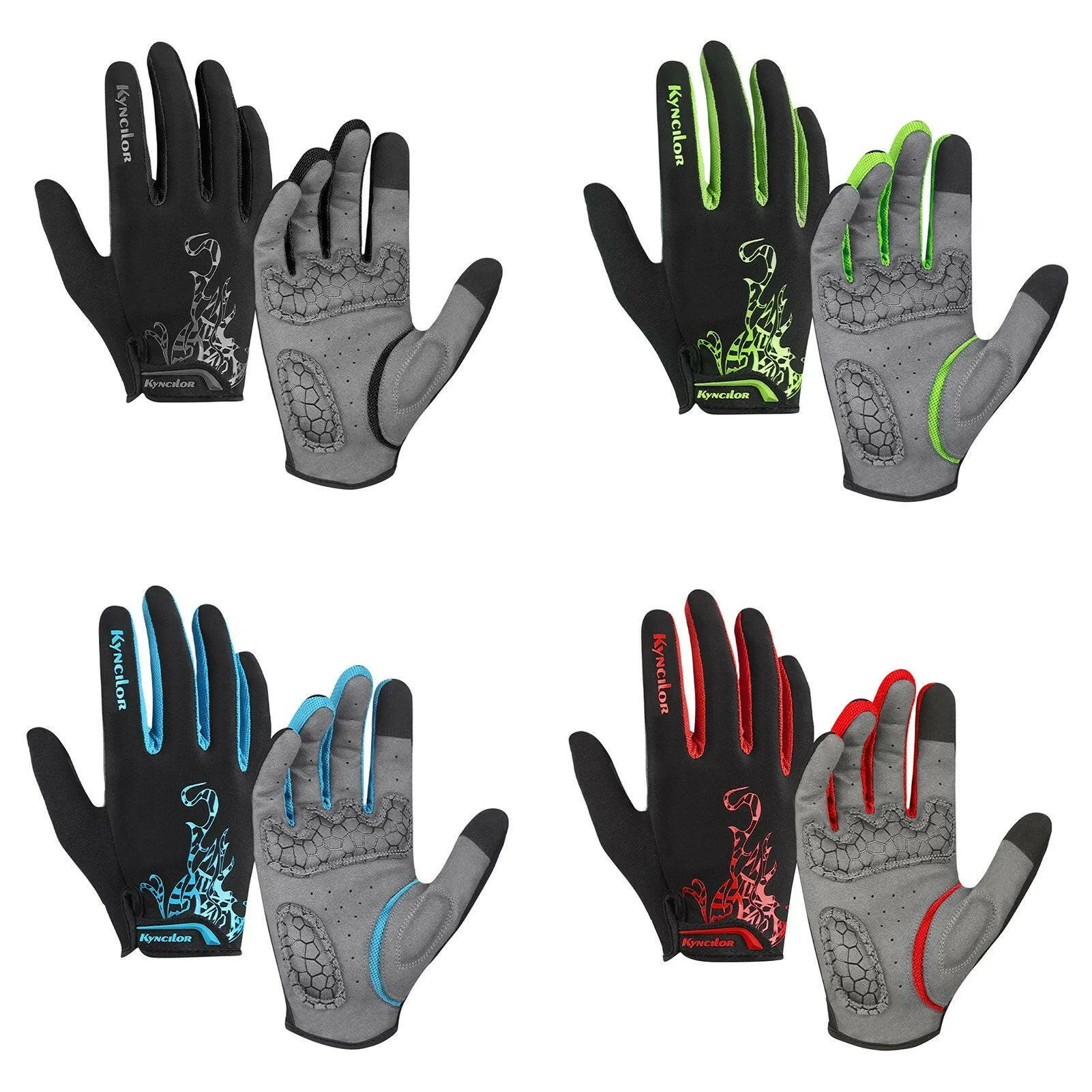 Cycling Gloves Men Women Padded Touchscreen Sweat-Absorbing Breathable Gloves for Hiking Climbing