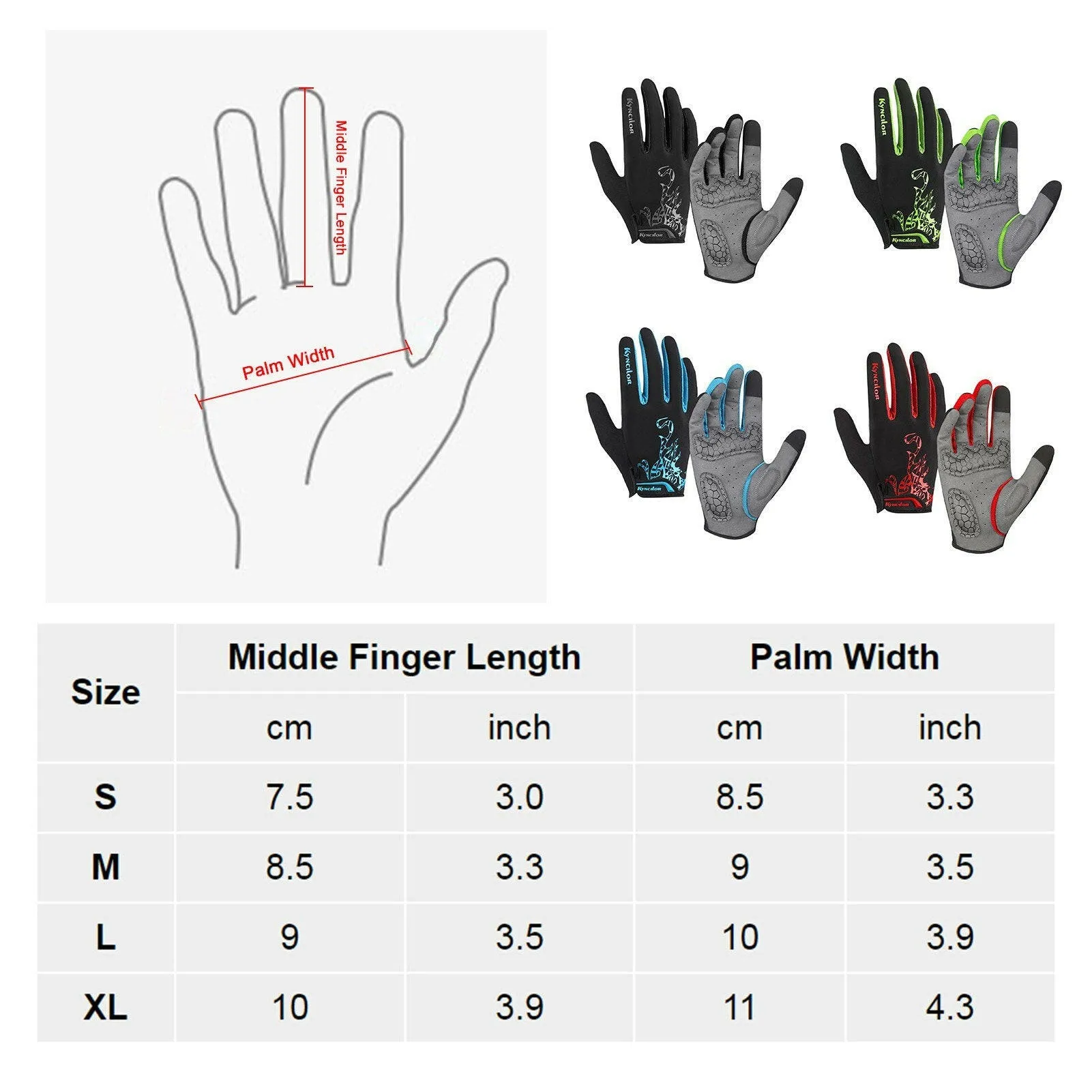 Cycling Gloves Men Women Padded Touchscreen Sweat-Absorbing Breathable Gloves for Hiking Climbing
