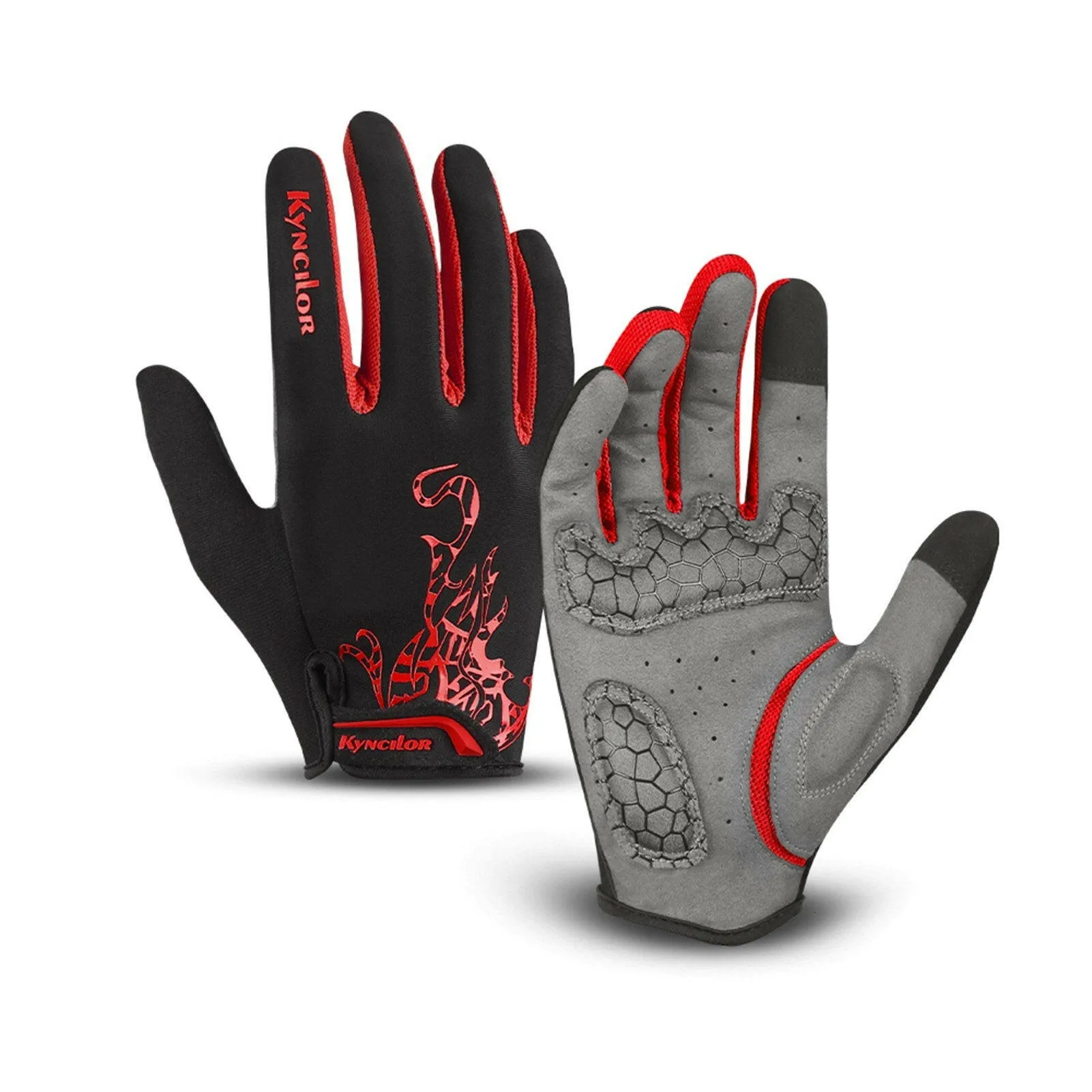 Cycling Gloves Men Women Padded Touchscreen Sweat-Absorbing Breathable Gloves for Hiking Climbing