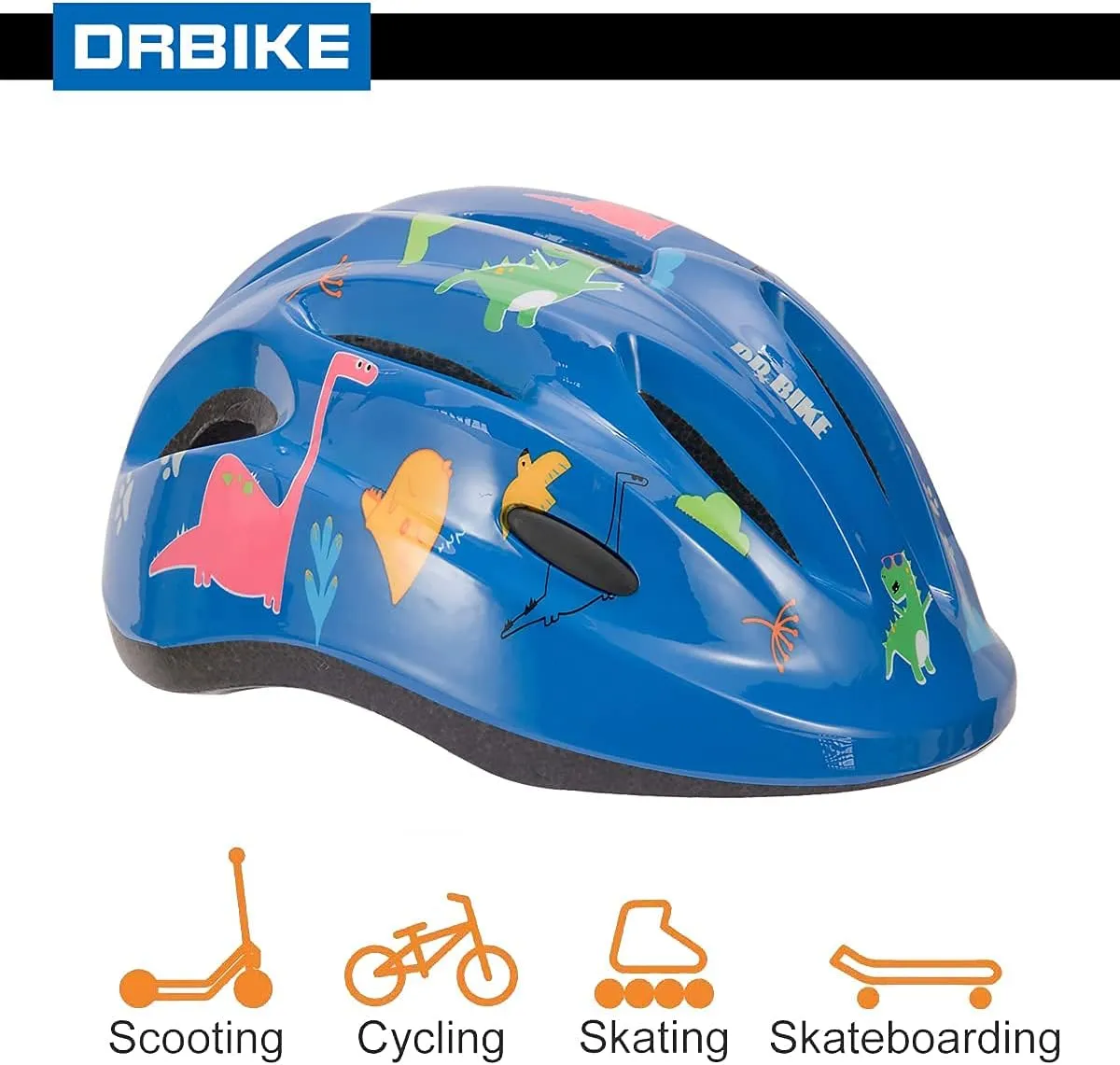 DRBIKE Kids Bike Helmet for Boys and Girls Ages 3-8 Years, Adjustable Toddlers Helmet, Lightweight, for Multi-Sport Cycling Ski Roller Skating Scooter, Multiple Colors