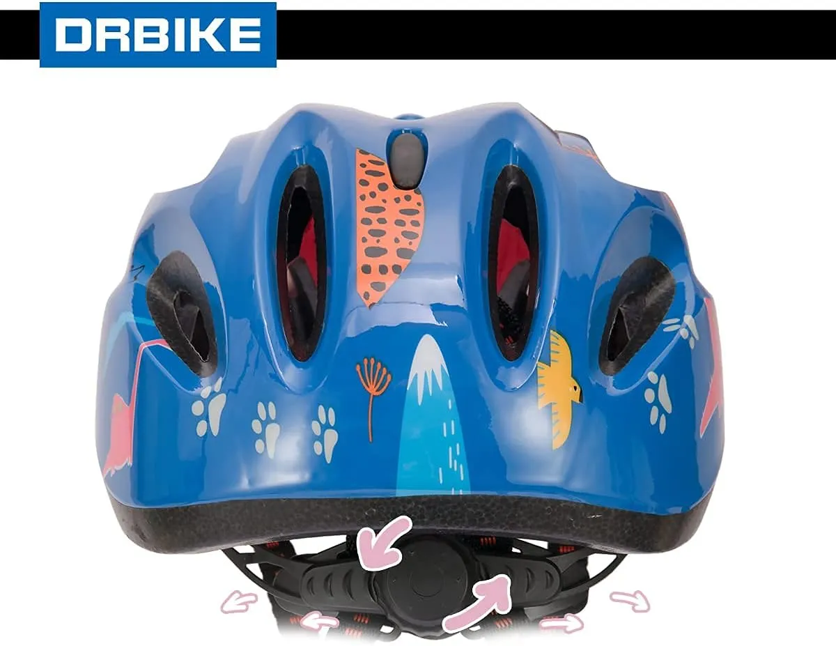 DRBIKE Kids Bike Helmet for Boys and Girls Ages 3-8 Years, Adjustable Toddlers Helmet, Lightweight, for Multi-Sport Cycling Ski Roller Skating Scooter, Multiple Colors