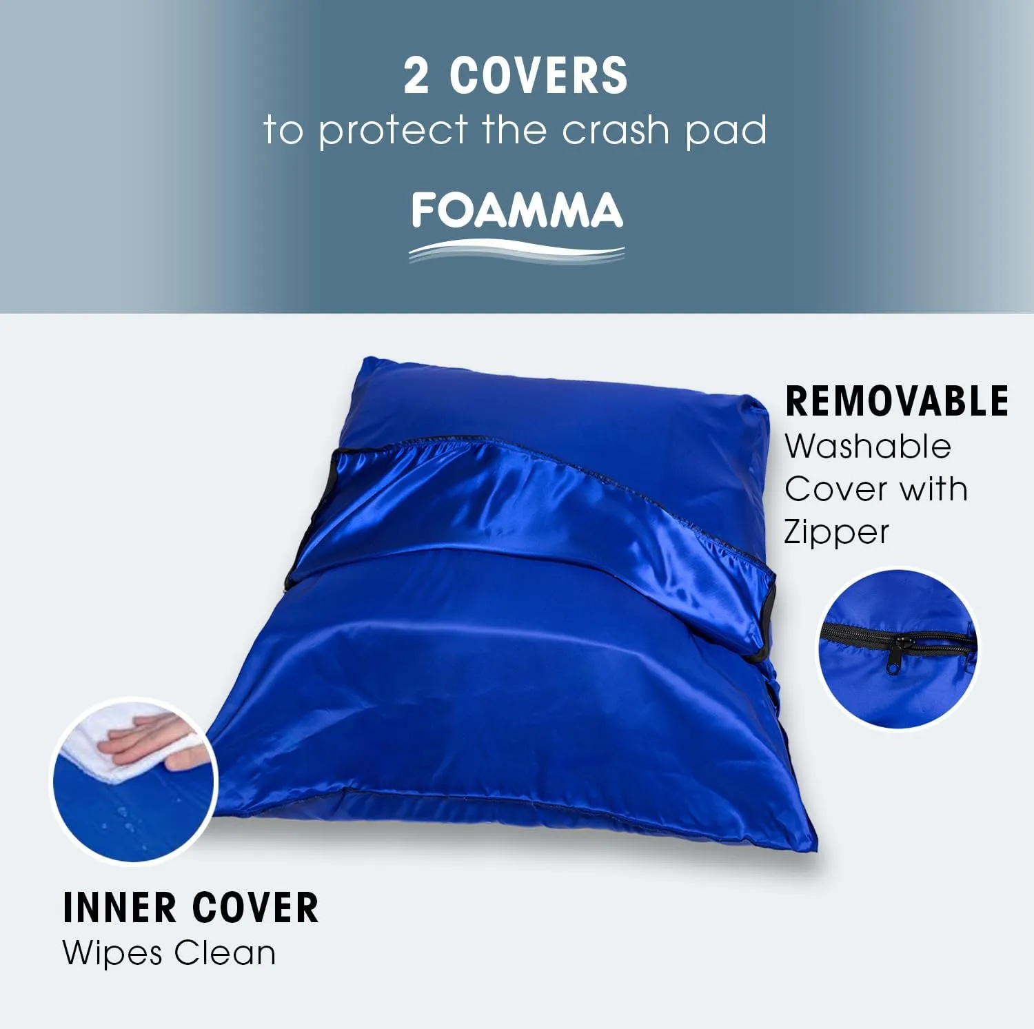 Foamma Crash Pad  (36 X 36) (3 Ft X 3 Ft)  Sensory Crash Pad with Foam Blocks for Autistic Kids, Soft Fabric & Washable Cover  Ideal for Kids and Adults to Jump, Play, or Relax