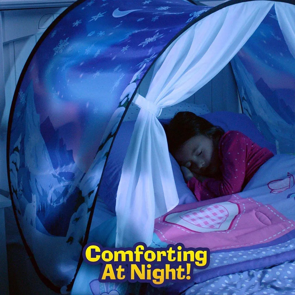 Foldable Dream Tent for Kids Children's Bed with Storage Pocket Kids Tent on Bed Mosquito Net Tent