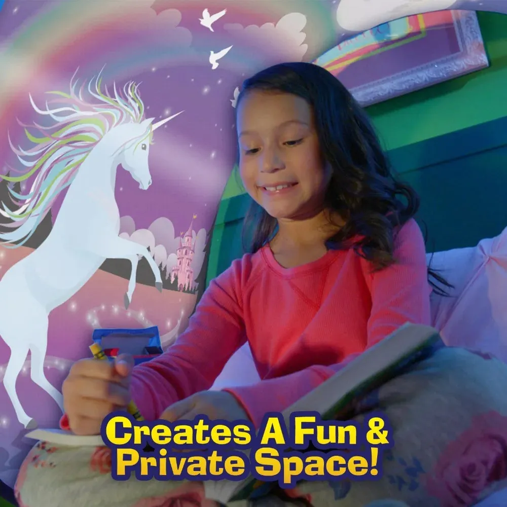 Foldable Dream Tent for Kids Children's Bed with Storage Pocket Kids Tent on Bed Mosquito Net Tent