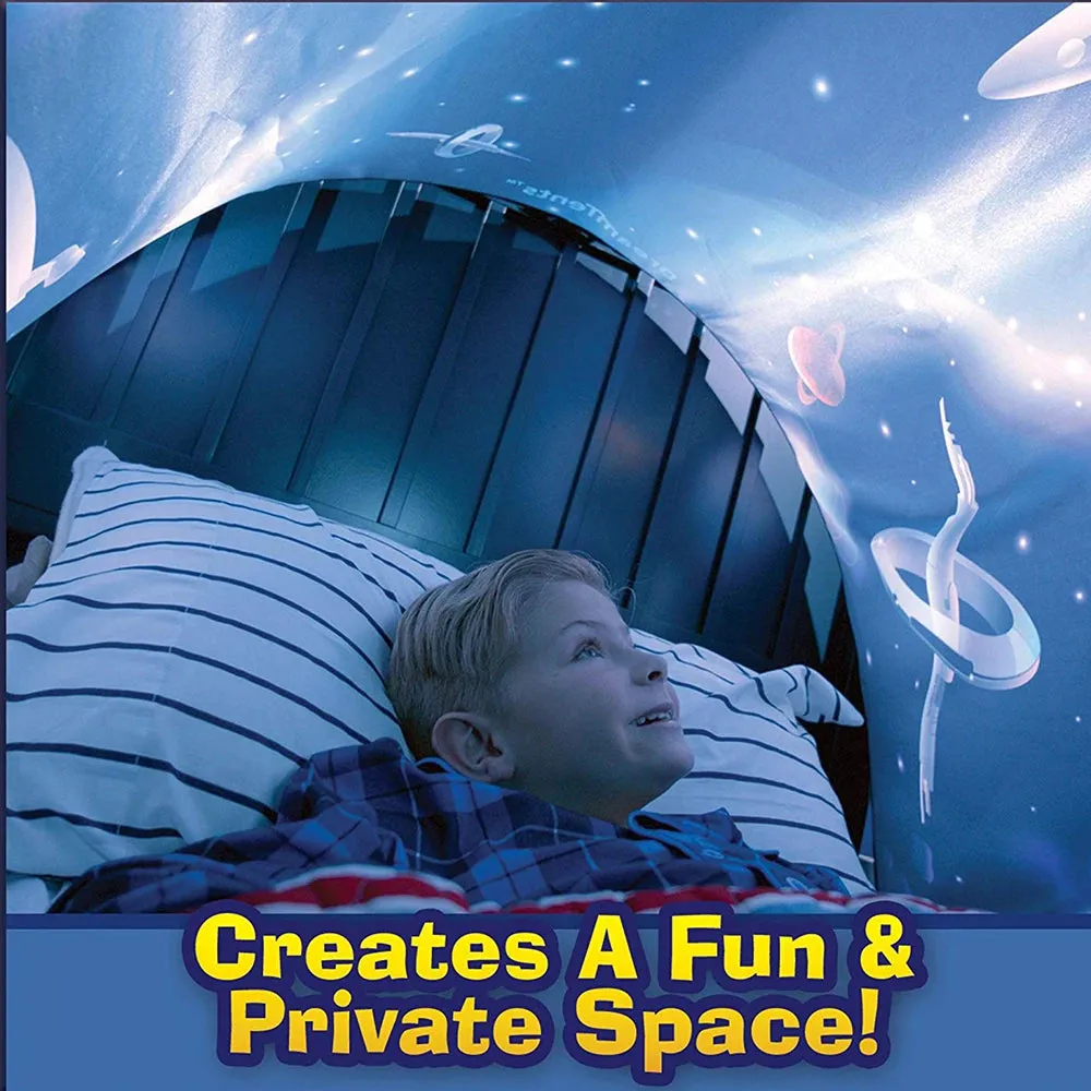 Foldable Dream Tent for Kids Children's Bed with Storage Pocket Kids Tent on Bed Mosquito Net Tent