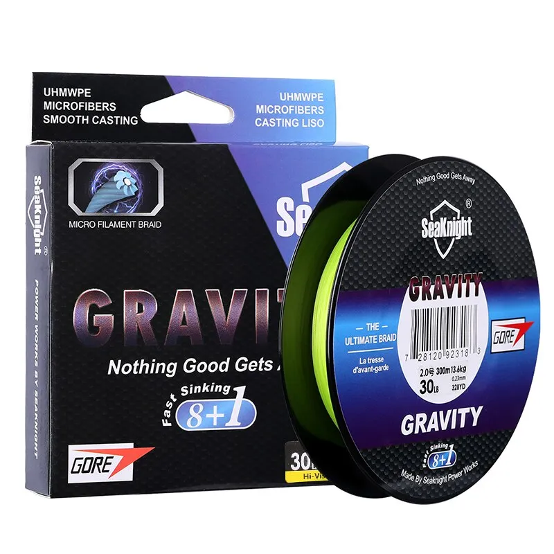 Gravity 8 1 Series G9 Fast Sinking Line 150M 300M 9 Strands Braid PE Line High Specific Gravity
