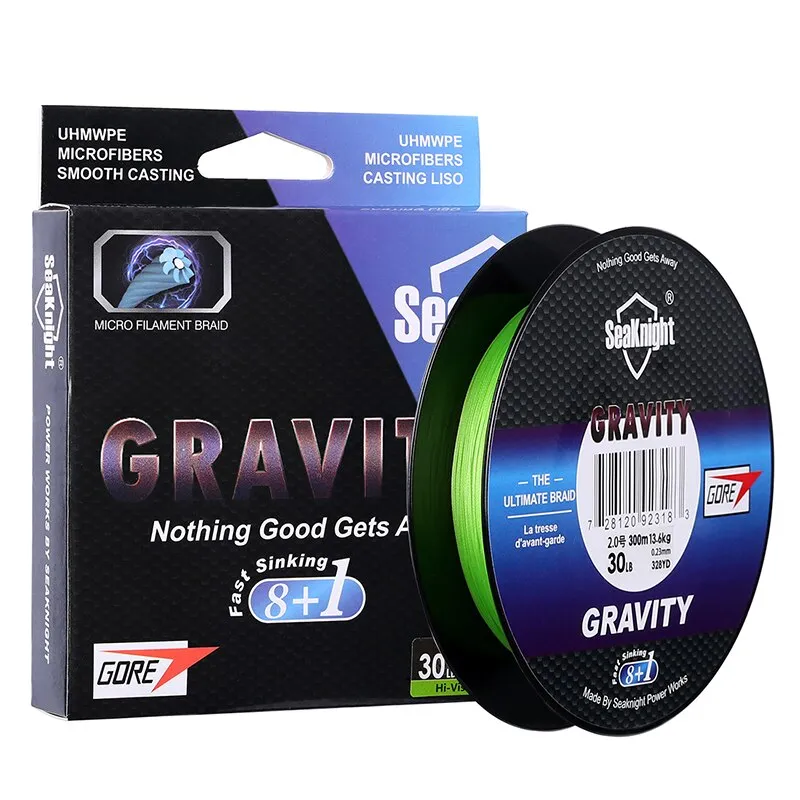 Gravity 8 1 Series G9 Fast Sinking Line 150M 300M 9 Strands Braid PE Line High Specific Gravity