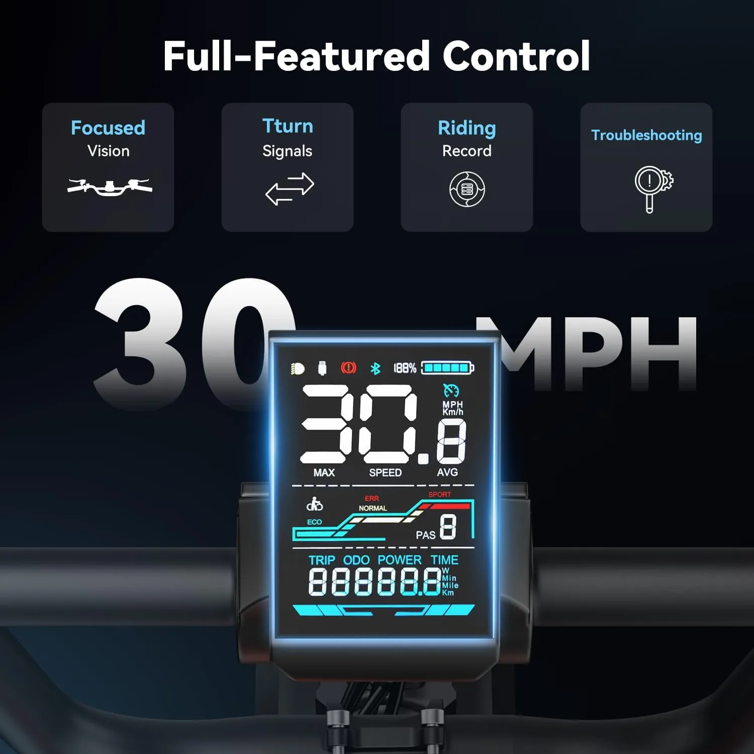 Jasion RetroVolt Electric Bike for Adults,1500W Peak Motor & 30MPH & 70Miles Electric Dirt Bike,Dual Suspension Ebikes for Adults, 20" Fat Tire Ebike with 48V 13Ah Battery Electric Mountain Bike