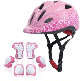 Kids Helmet Set, Toddler Helmet for Boys Girls Age 3-8 with Knee Elbow Pads Wrist Guards for Bike Skating Skateboard Cycling Scooter Rollerblading