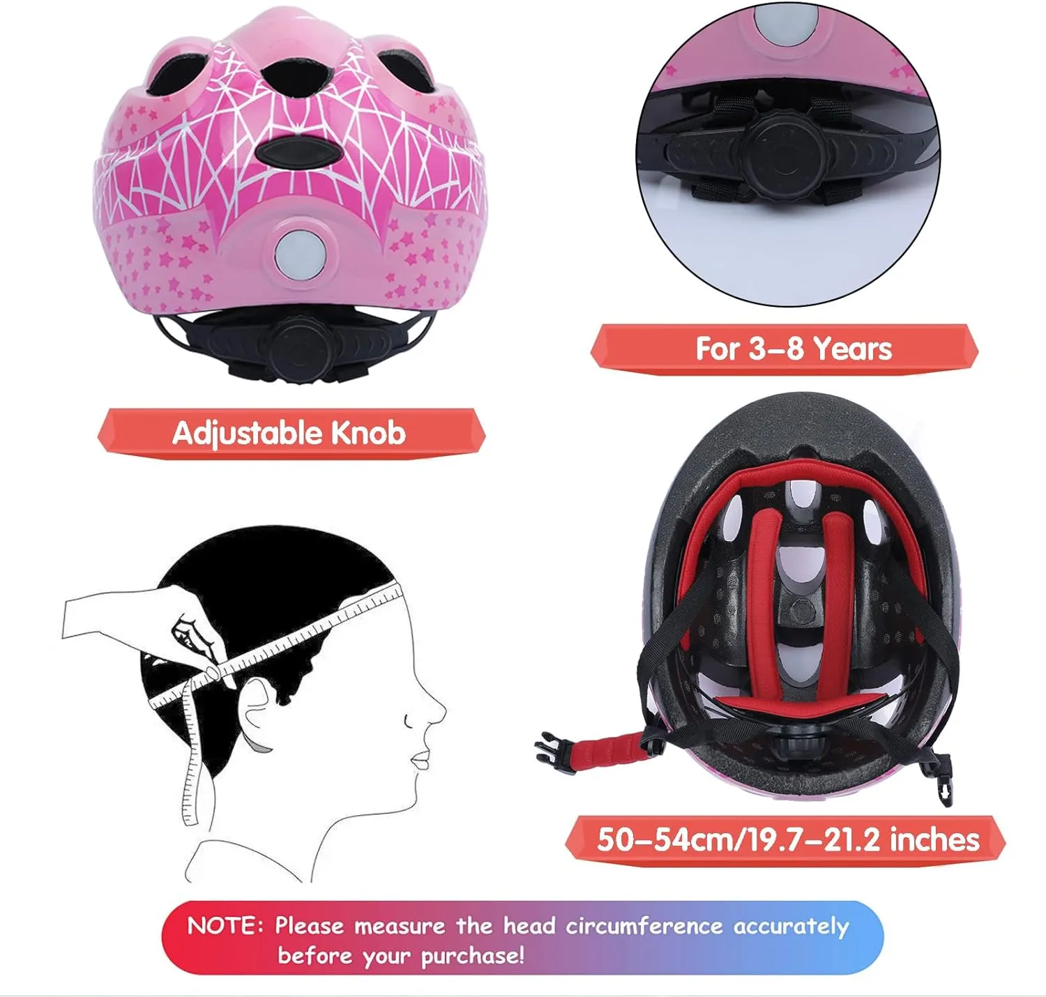 Kids Helmet Set, Toddler Helmet for Boys Girls Age 3-8 with Knee Elbow Pads Wrist Guards for Bike Skating Skateboard Cycling Scooter Rollerblading