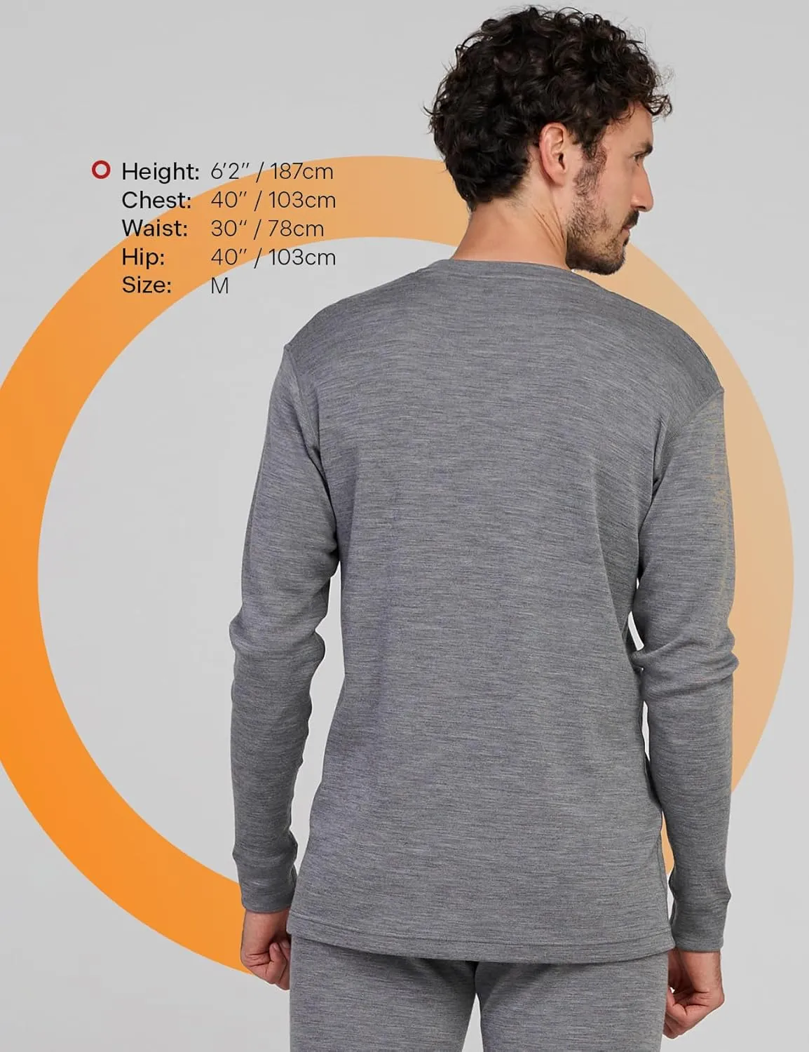 LAPASA Men 100% Merino Wool Shirt Base Layer Lightweight Midweight Thermal Top Long Sleeve Hunting Undershirt Warm Long John