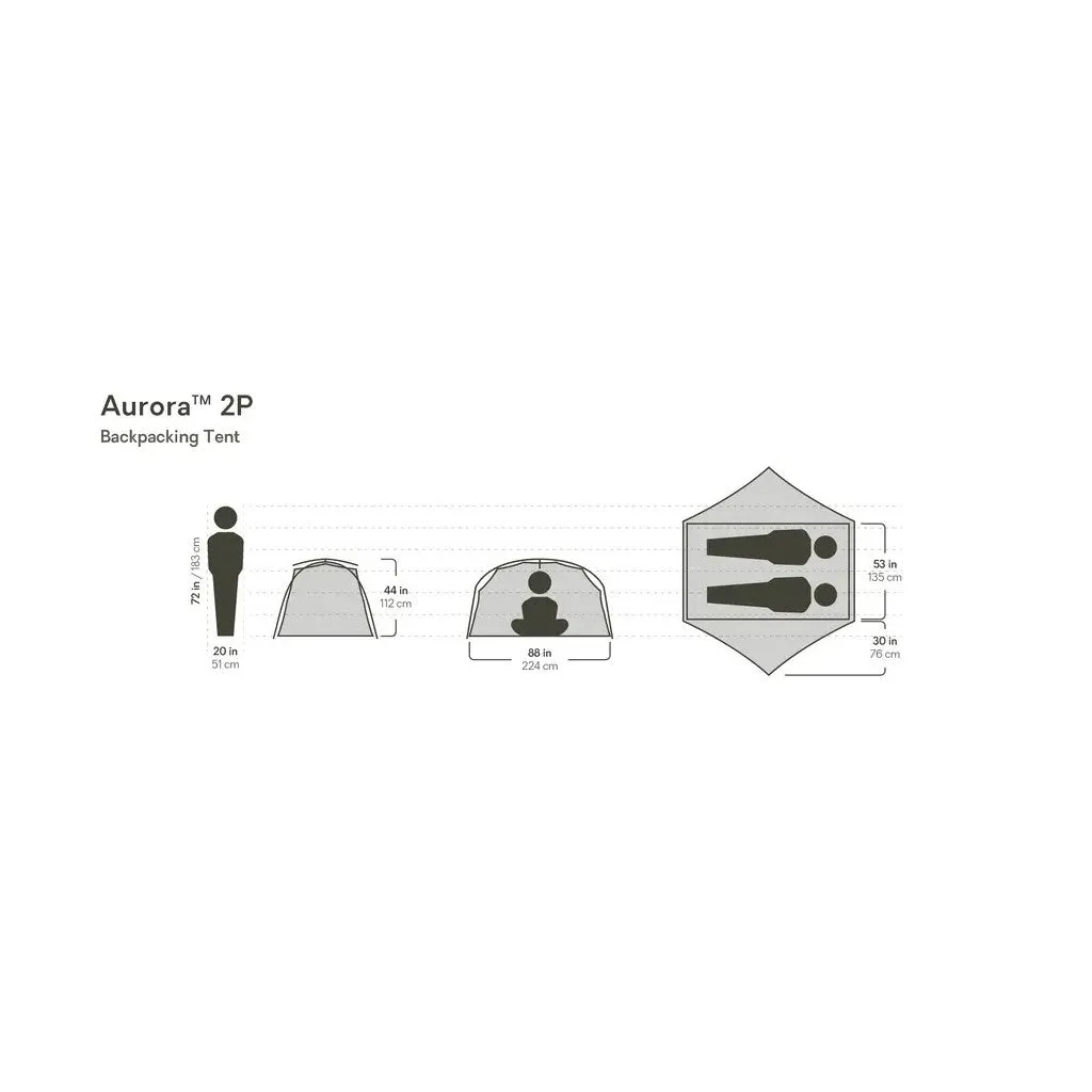 NEMO Aurora Backpacking Tent & Footprint - 2 Person