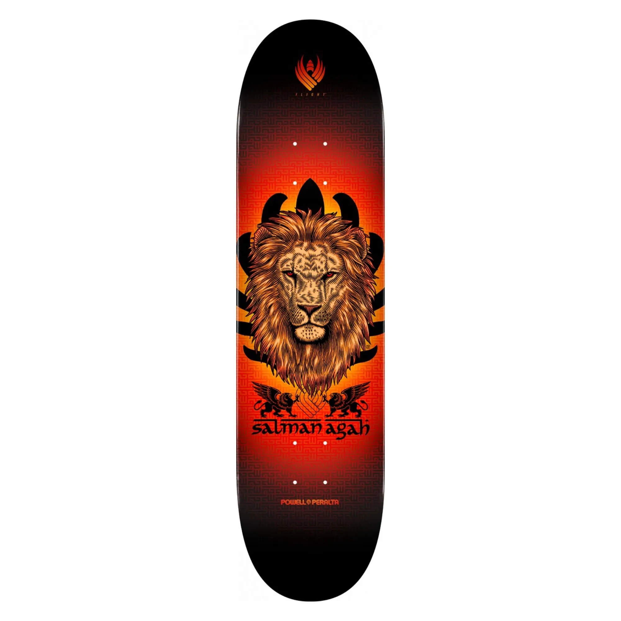 Powell-Peralta Flight Skateboard Deck, Salman Agah Lion, Shape 242, 8.0"