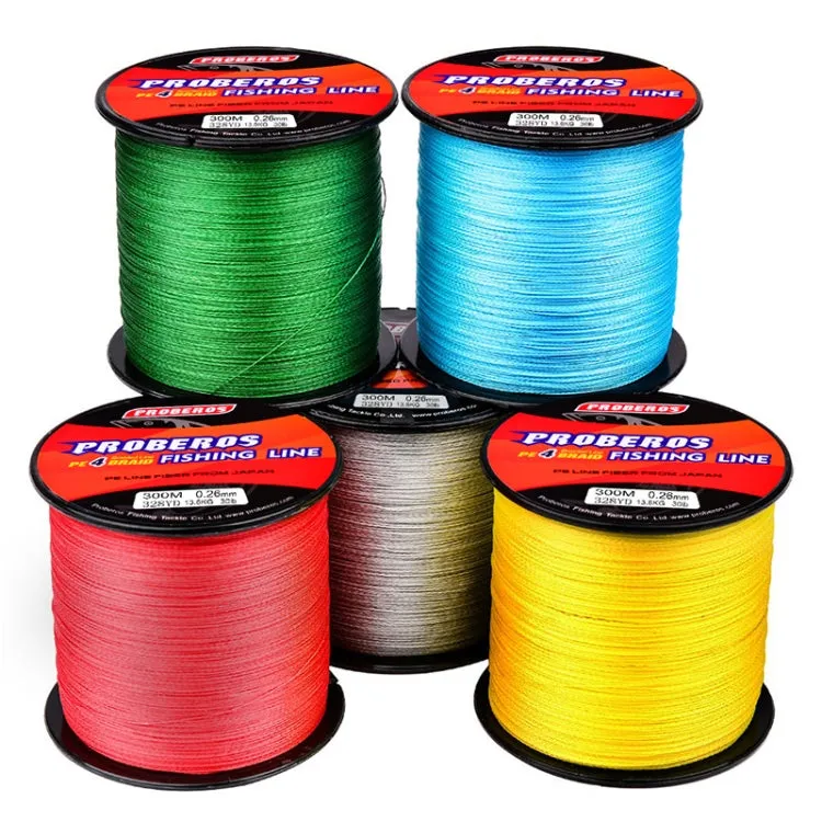 PROBEROS 4 Edited 300M Fish Line, Line number: 1.0 / 15LB(Green)
