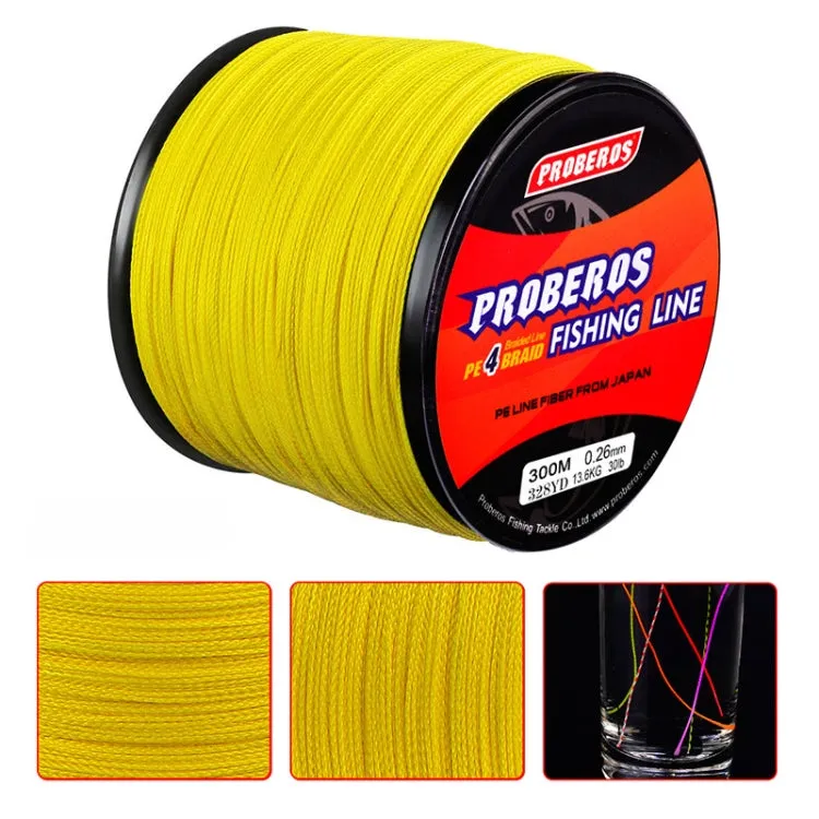 PROBEROS 4 Edited 300M Fish Line, Line number: 1.0 / 15LB(Green)