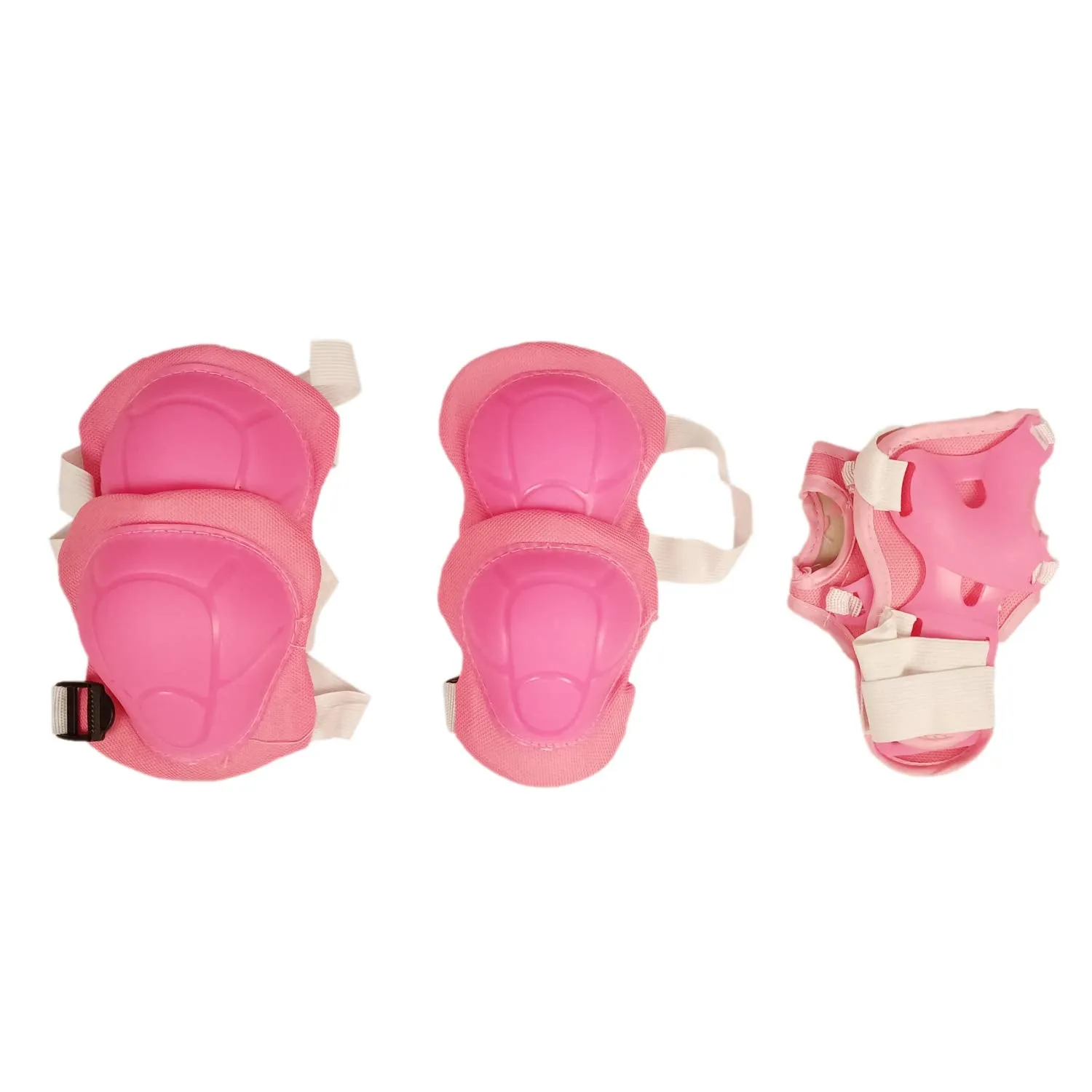 Prokick Protective Set - 2pcs knee pad, 2pcs elbow pad, 2pcs wrist pad, Pink