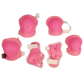 Prokick Protective Set - 2pcs knee pad, 2pcs elbow pad, 2pcs wrist pad, Pink