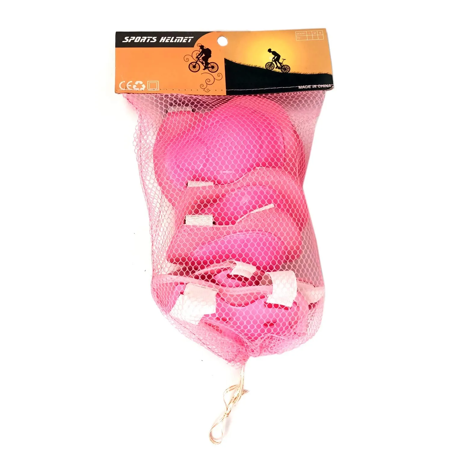 Prokick Protective Set - 2pcs knee pad, 2pcs elbow pad, 2pcs wrist pad, Pink