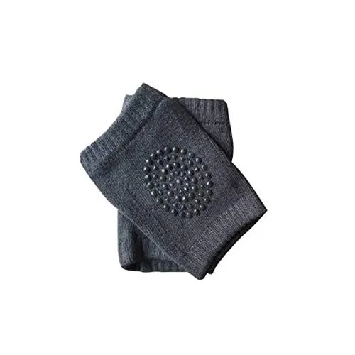 Safe-O-Kid- Infant Anti-Slip Elbow and Knee Pads/Guards- Dark Grey (Pack of - 1)