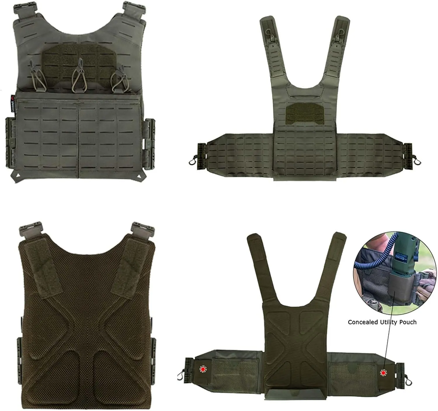 Tactical Vest Weighted Airsoft Paintball Vest Quick Release Adjustable Lightweight Outdoor Vest