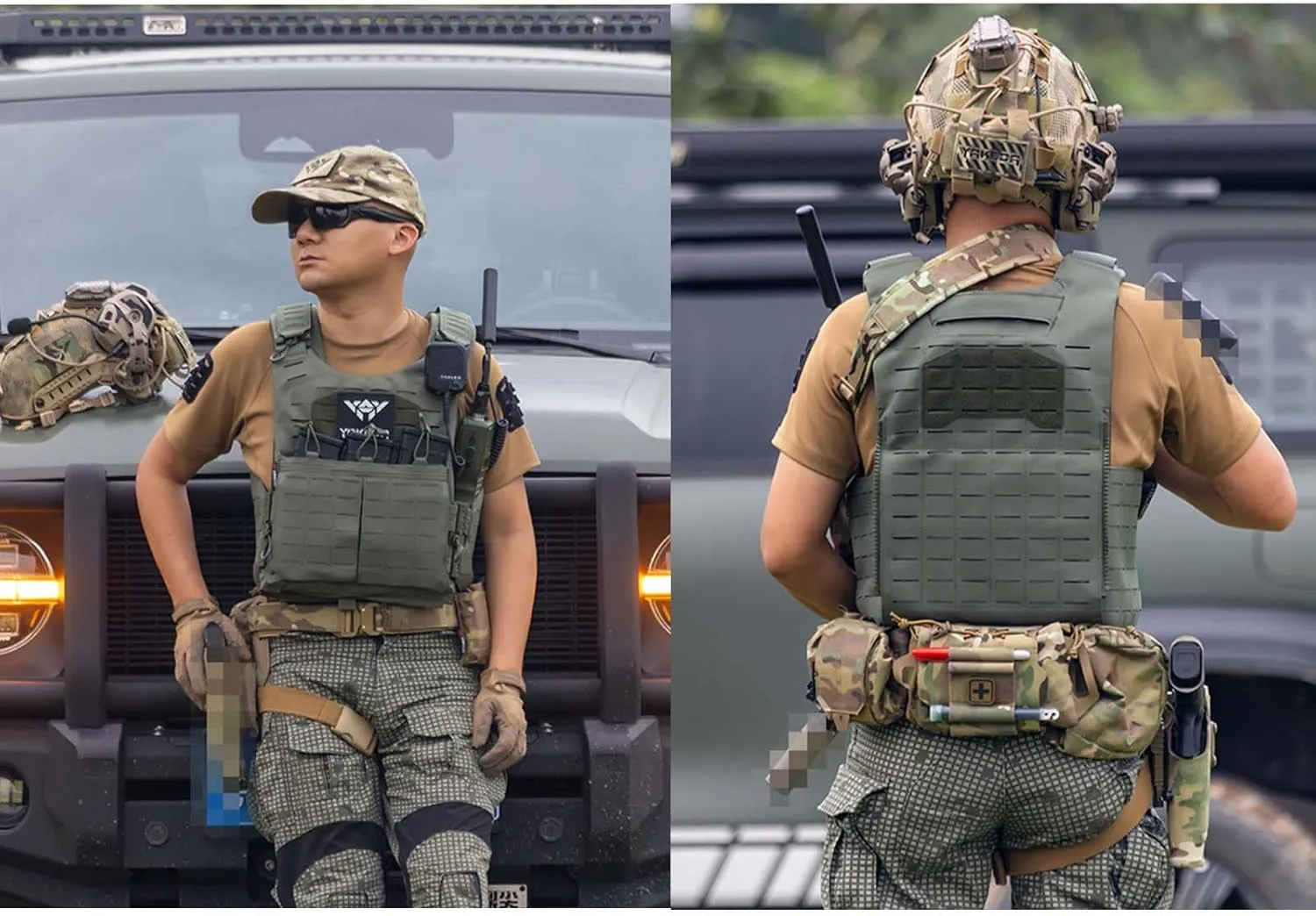 Tactical Vest Weighted Airsoft Paintball Vest Quick Release Adjustable Lightweight Outdoor Vest