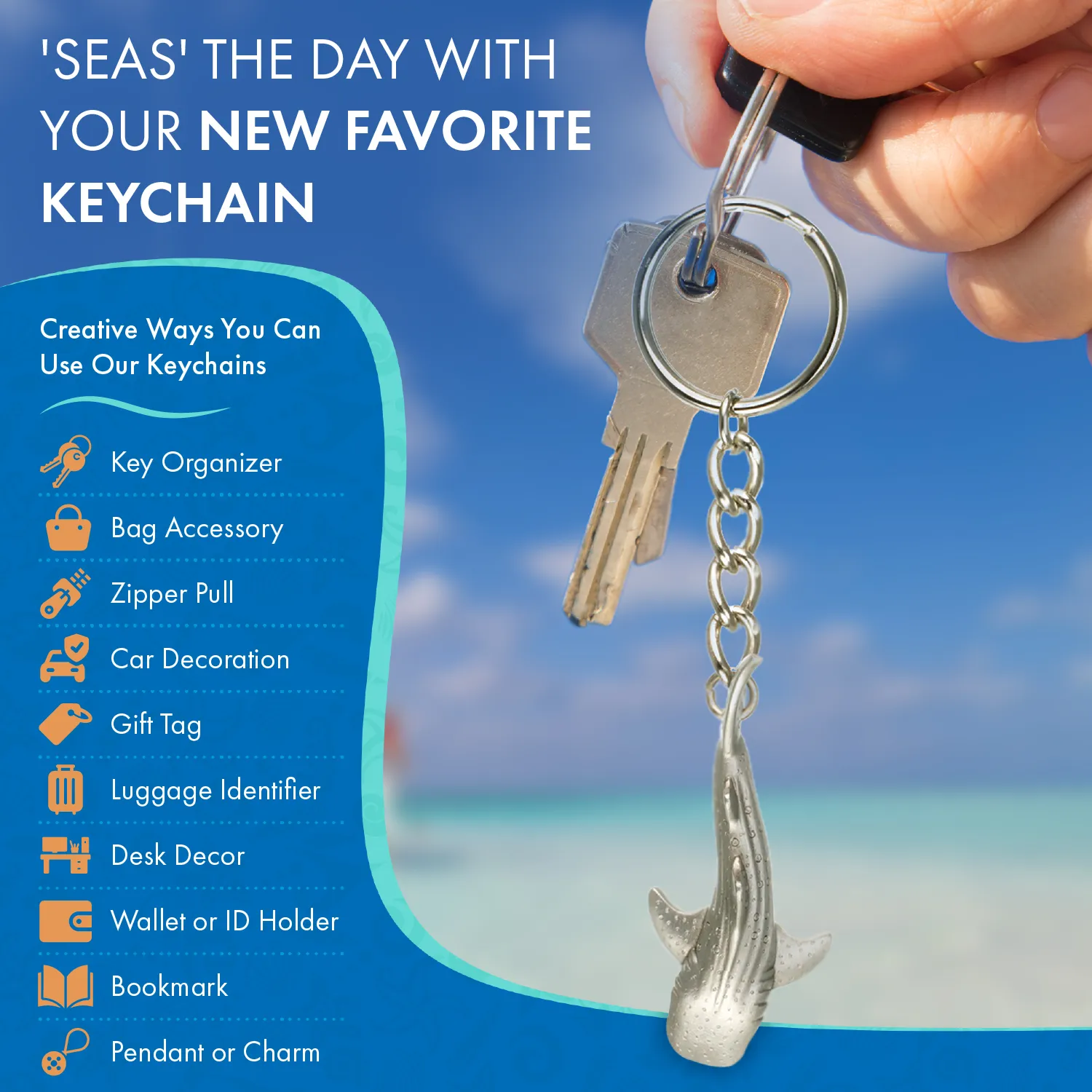 Turtle Keychain with Dive Flag for Men and Women- Gift for Turtle Lovers, Scuba Diving Turtle Keyring, Sea Turtle Key Fob, Gifts for Scuba