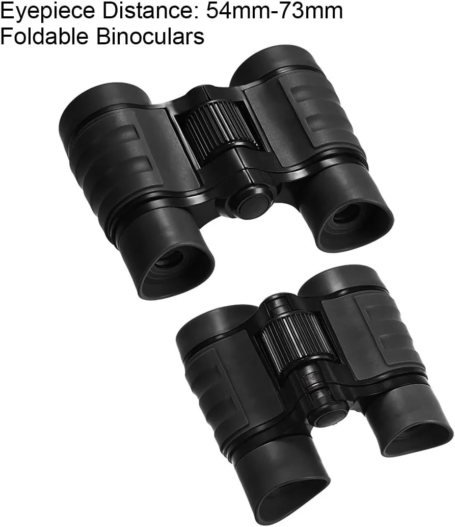 uxcell Binoculars 4X30 Compact Foldable Binoculars Shock Proof Black with Neck Strap for Bird Watching Hiking Camping
