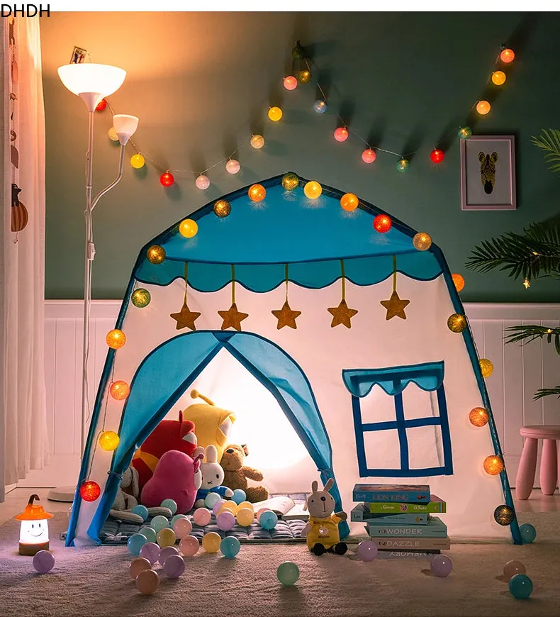 Wonderful Princess Castle Tent Kids Indoor Outdoor Tipi Folding Playhouse Cubby Toys House Decor Teepee