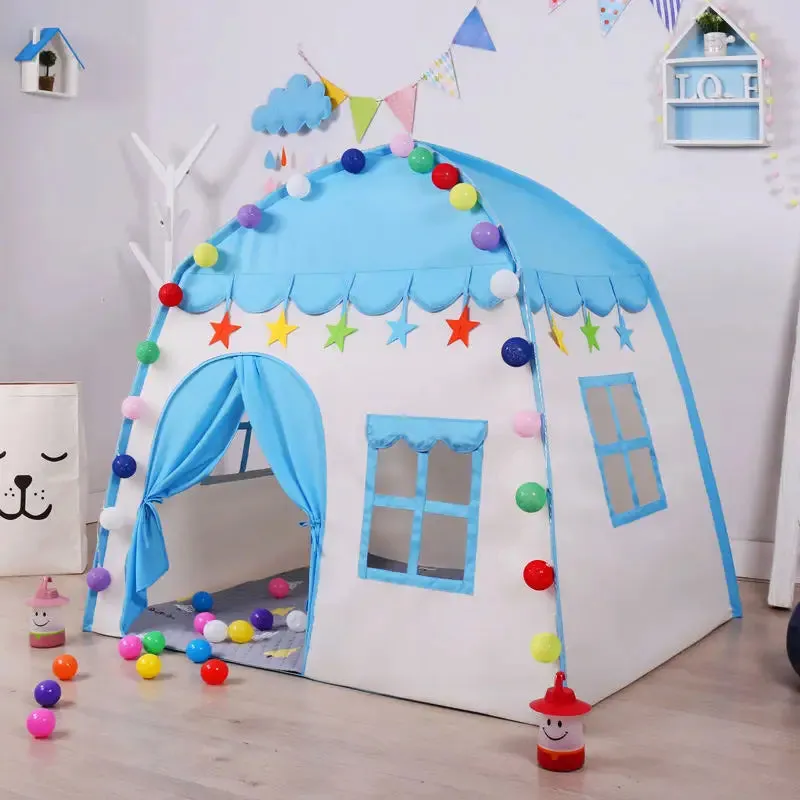 Wonderful Princess Castle Tent Kids Indoor Outdoor Tipi Folding Playhouse Cubby Toys House Decor Teepee