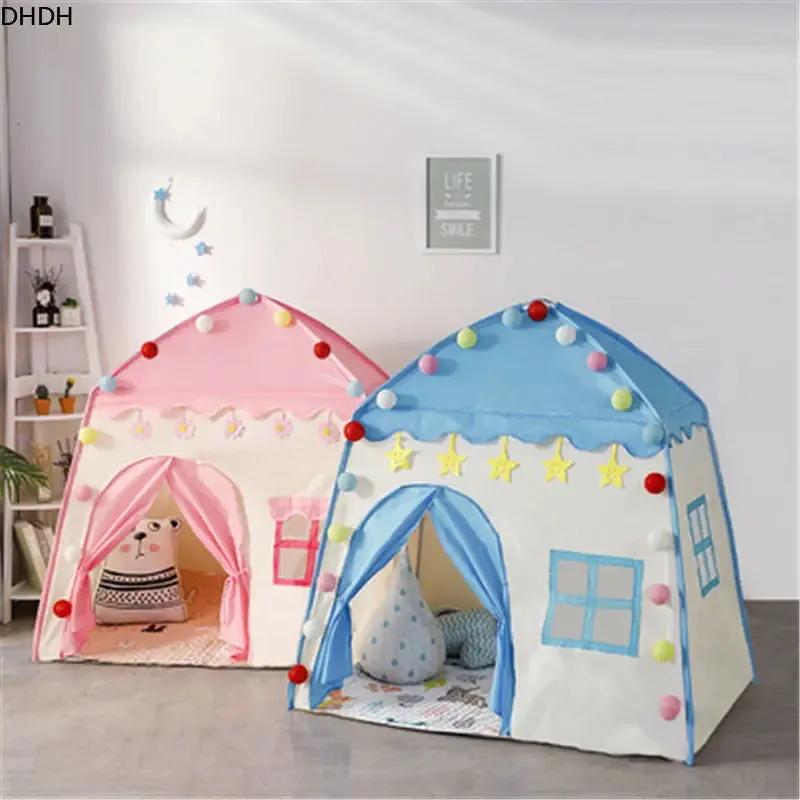 Wonderful Princess Castle Tent Kids Indoor Outdoor Tipi Folding Playhouse Cubby Toys House Decor Teepee