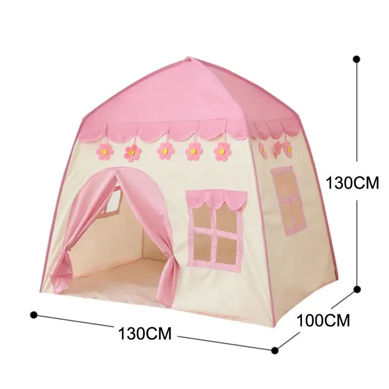 Wonderful Princess Castle Tent Kids Indoor Outdoor Tipi Folding Playhouse Cubby Toys House Decor Teepee