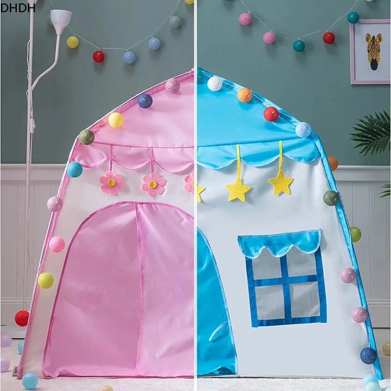 Wonderful Princess Castle Tent Kids Indoor Outdoor Tipi Folding Playhouse Cubby Toys House Decor Teepee