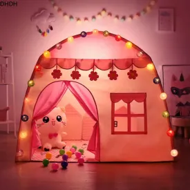 Wonderful Princess Castle Tent Kids Indoor Outdoor Tipi Folding Playhouse Cubby Toys House Decor Teepee